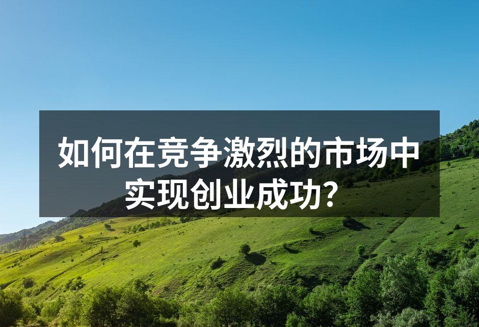 如何在竞争激烈的市场中实现创业成功？